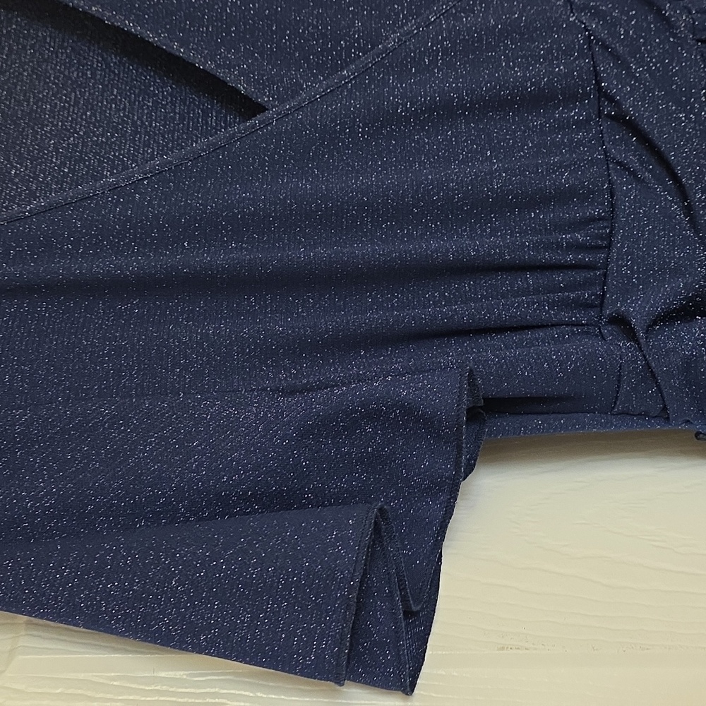 Elegant Navy Blue Maternity Dress - Picture 4 of 5